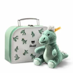 Steiff Steiff^Knuffel Dino T-Rex in Koffertje Lichtgroen 16 cm