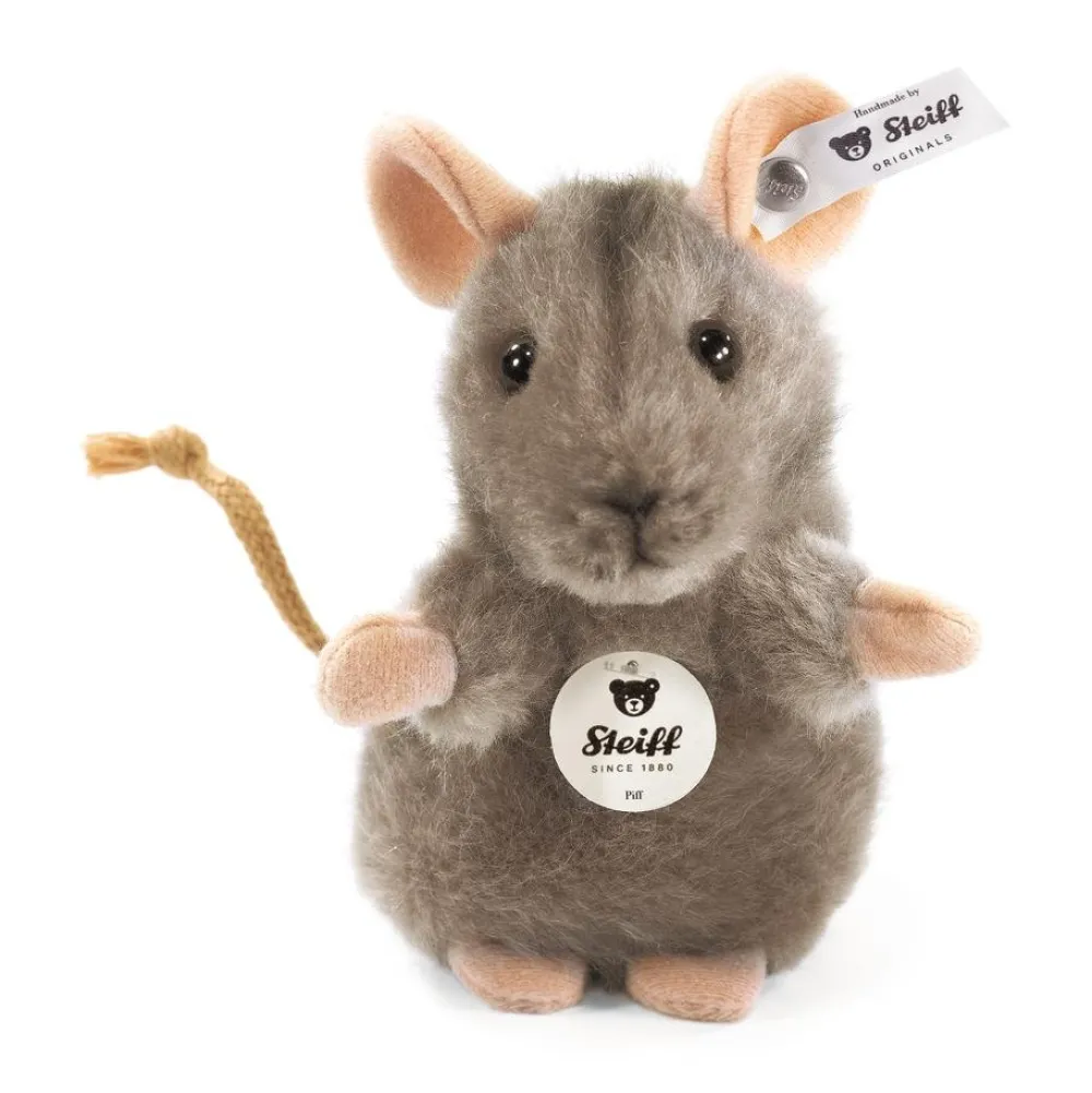 Steiff Steiff^Knuffel Muis Piff Lichtgrijs 10 cm