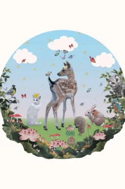 Sticky Tales Decoratie^Muursticker Groot Hert met Vriendjes