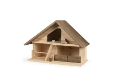 Trauffer Boerderijdieren|Figuren En Toebehoren^Stal 2001 met Bruin Dak Hout