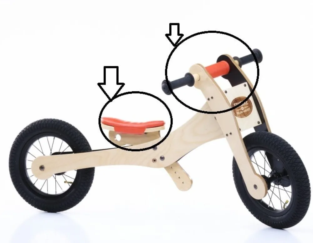 Trybike Loopfietsen En Driewielers^Seatcover en Handlebar Oranje