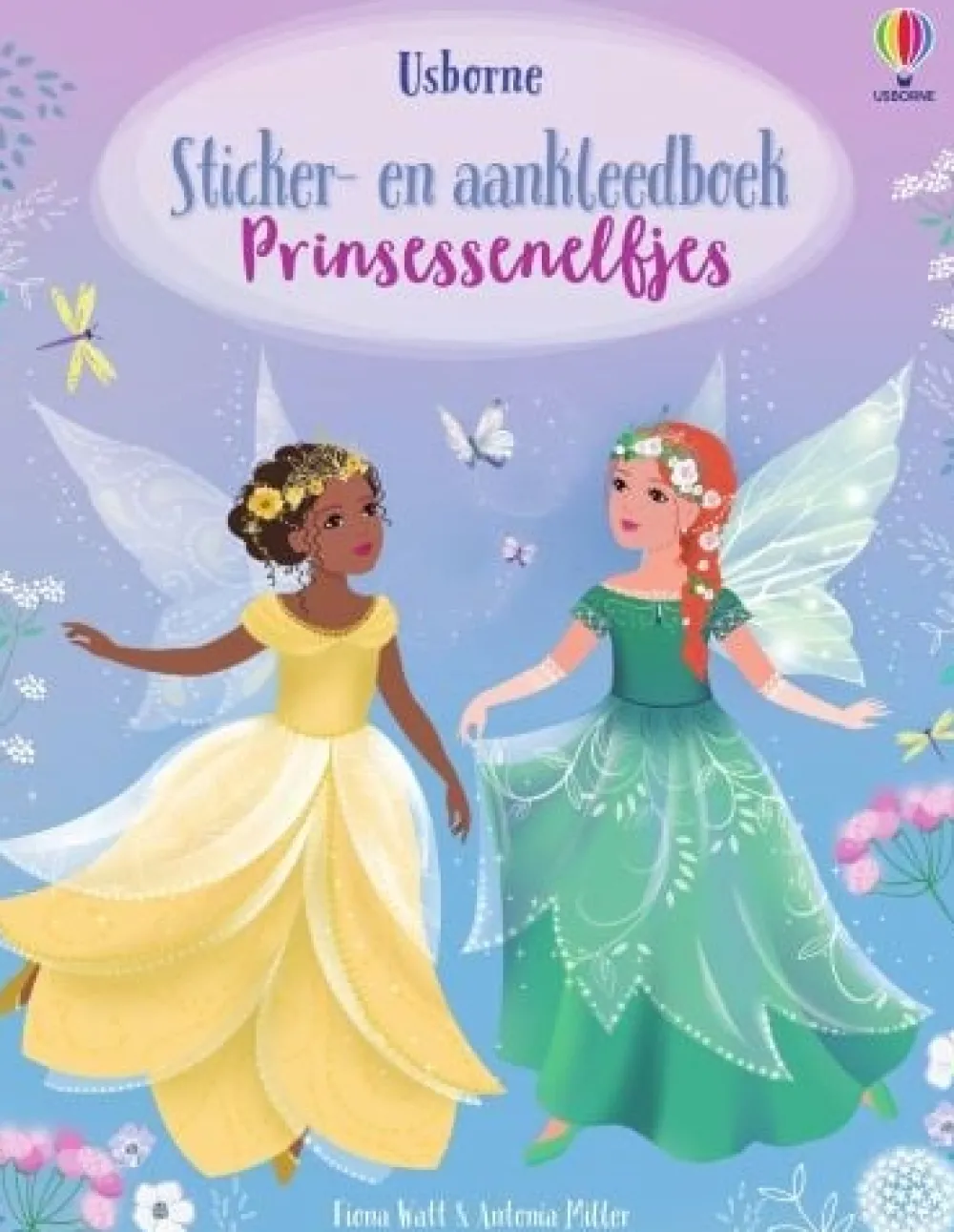 Uitgeverij Usborne Hobbyboeken|Bekijk Alles^Sticker- en Aankleedboek Prinsessenelfjes