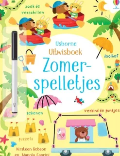 Uitgeverij Usborne Creatief|Bekijk Alles^Uitwisboek Zomerspelletjes