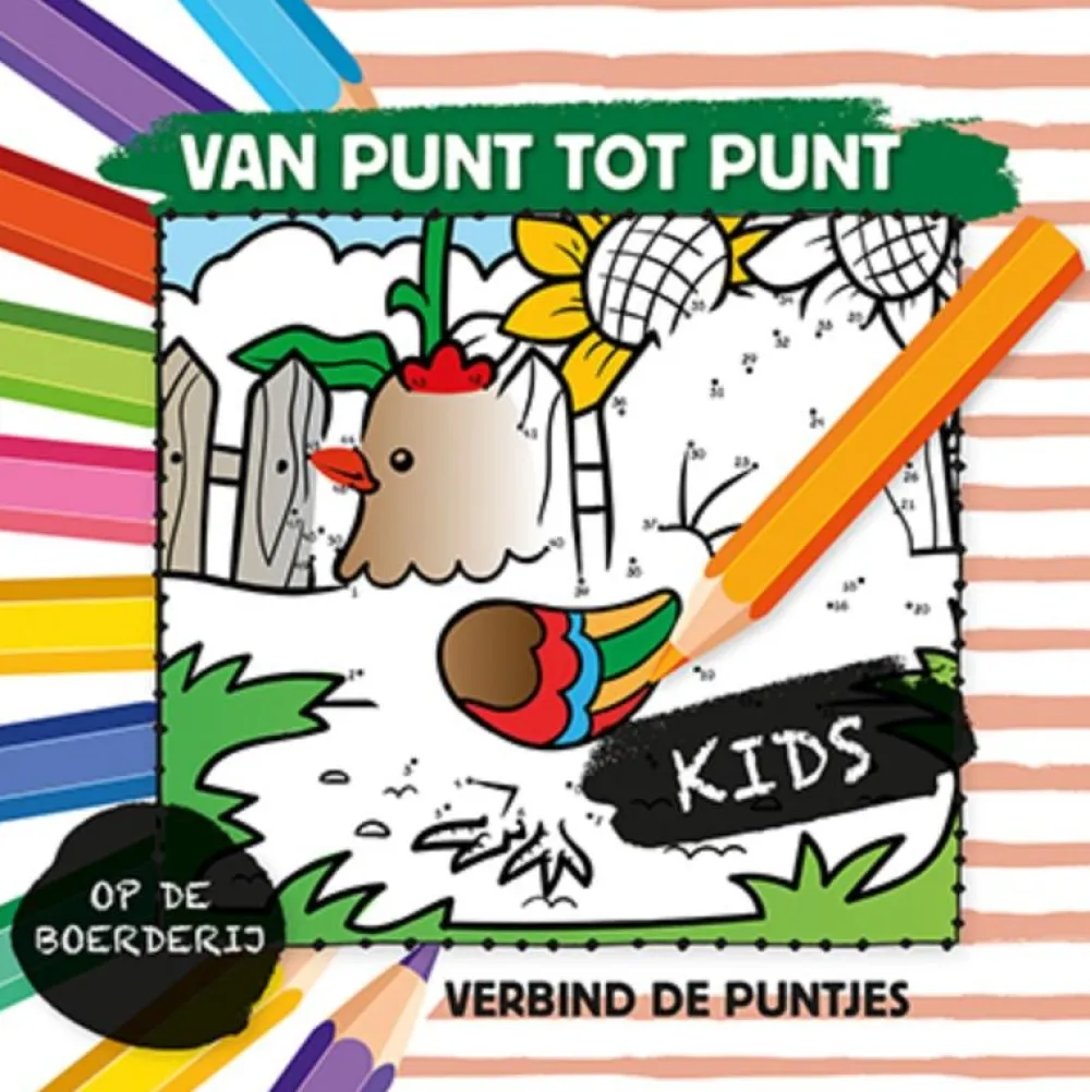 De Lantaarn Hobbyboeken|Bekijk Alles^Van punt tot punt kids - op de boerderij