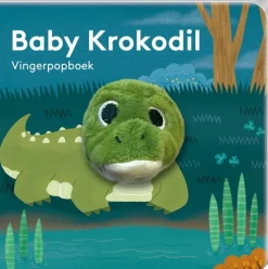 Image Books Voelboeken^Vingerpopboekje Baby Krokodil