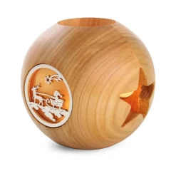 Waldfabrik Kerstcadeautjes|Decoratie^Sfeerlicht met Waxinelichthouder Kerstman Arrenslede