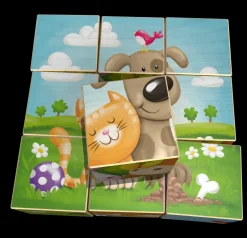Weizenkorn Houten Puzzels^Blokkenpuzzel Boerderijdieren Hout