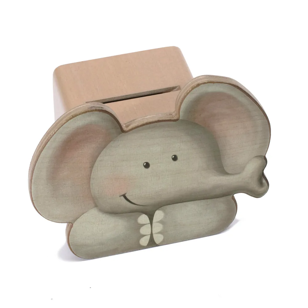 Weizenkorn Spaarpotten^Spaarpot Gezicht Olifant Hout