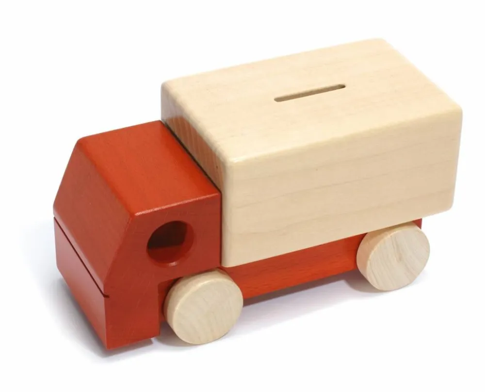 Weizenkorn Spaarpotten^Spaarpot Vrachtauto Hout