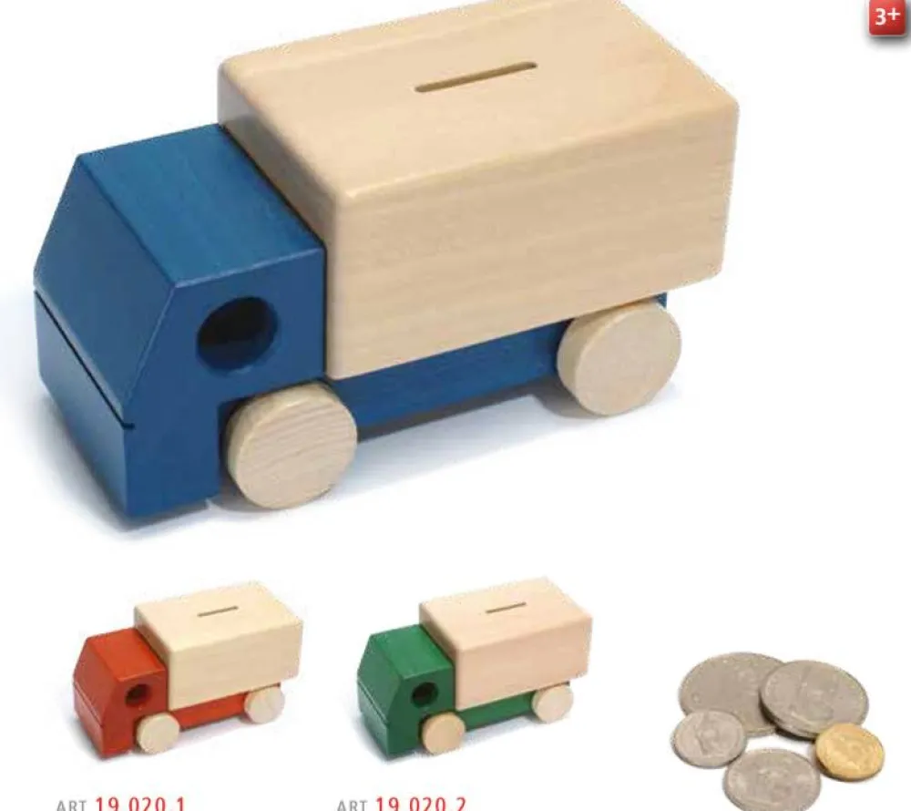 Weizenkorn Spaarpotten^Spaarpot Vrachtauto Hout