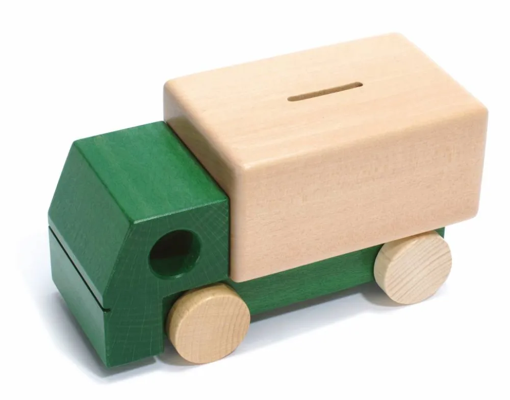 Weizenkorn Spaarpotten^Spaarpot Vrachtauto Hout