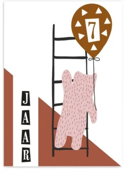 Pepermints Wenskaarten^Wenskaart 7 Jaar Kat