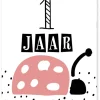 Pepermints Wenskaarten^Wenskaart 1 Jaar Lieveheersbeestje