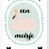 Pepermints Wenskaarten^Wenskaart Een Meisje (zwaan)