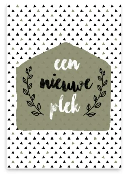 Pepermints Wenskaarten^Wenskaart een nieuwe plek (groen)