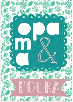 Pepermints Wenskaarten^Wenskaart (Gefeliciteerd) Opa en Oma Hoera