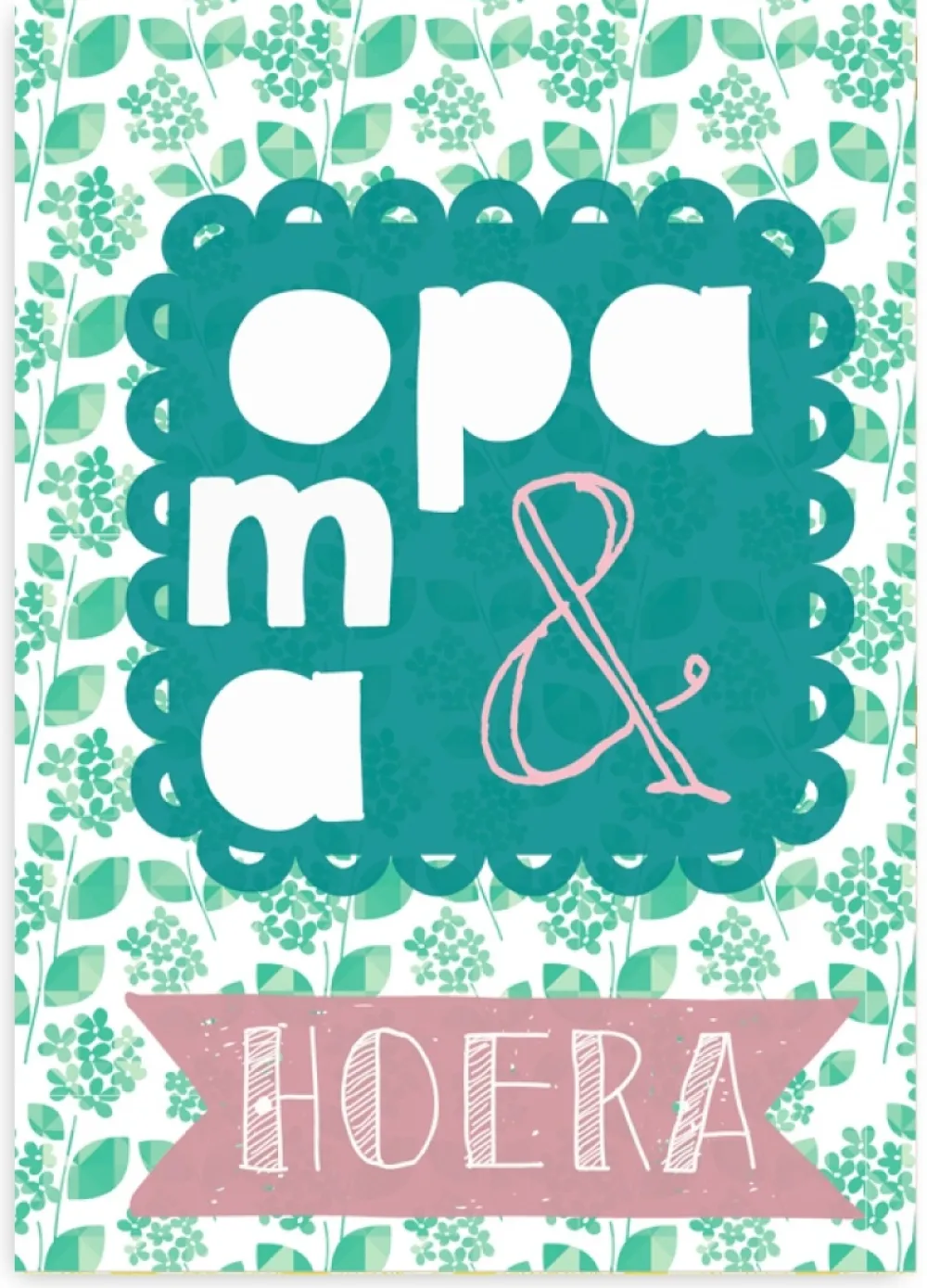 Pepermints Wenskaarten^Wenskaart (Gefeliciteerd) Opa en Oma Hoera