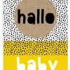 Pepermints Wenskaarten^Wenskaart Hallo baby (geel)