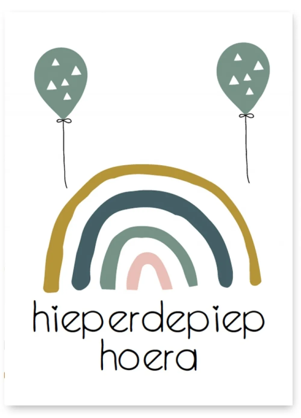 Pepermints Wenskaarten^Wenskaart Hieperdepiep Hoera