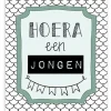 Pepermints Wenskaarten^Wenskaart Hoera een Jongen