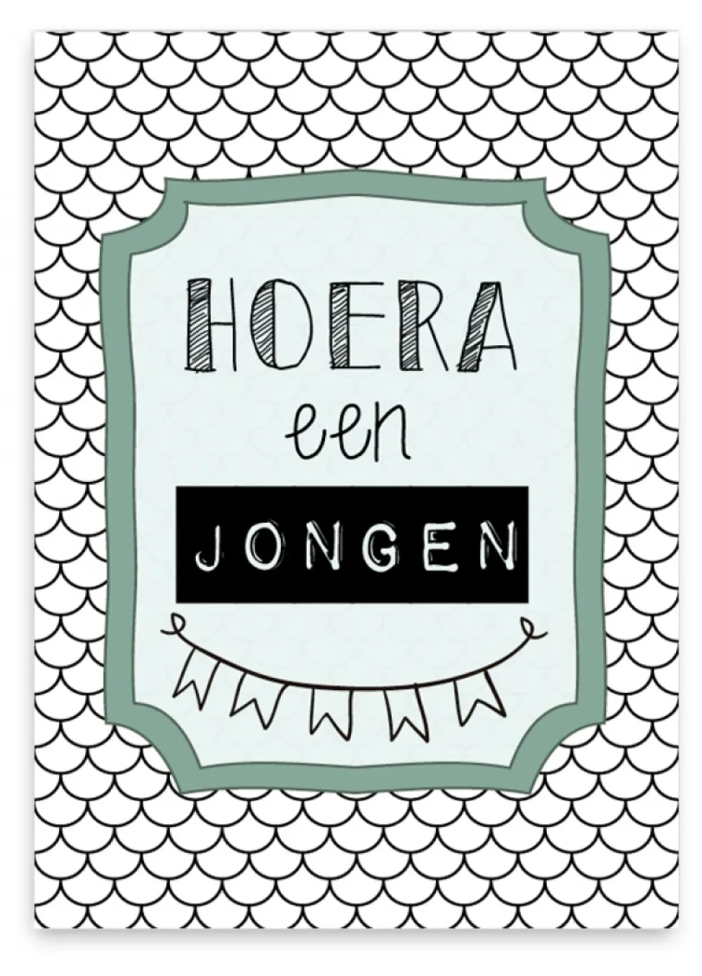 Pepermints Wenskaarten^Wenskaart Hoera een Jongen
