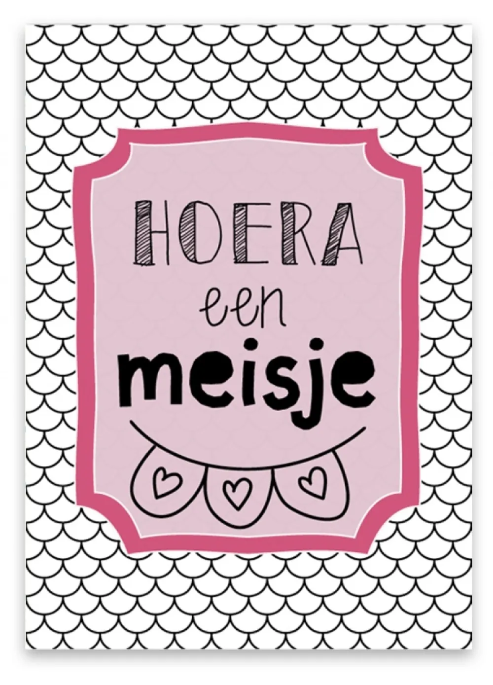 Pepermints Wenskaarten^Wenskaart Hoera een Meisje