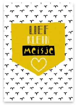 Pepermints Wenskaarten^Wenskaart Lief Klein Meisje
