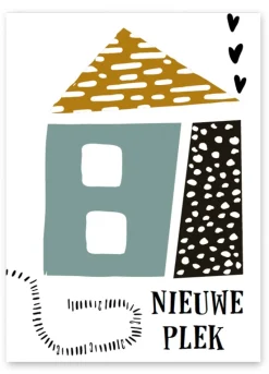 Pepermints Wenskaarten^Wenskaart Nieuwe Plek