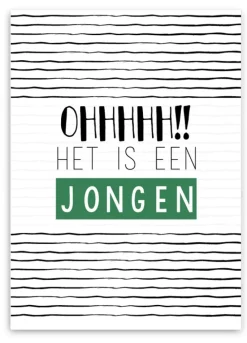 Pepermints Wenskaarten^Wenskaart Ohhhhh!! Het is een Jongen
