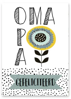 Pepermints Wenskaarten^Wenskaart Oma Opa Gefeliciteerd