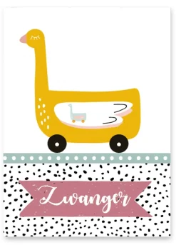 Pepermints Wenskaarten^Wenskaart Zwanger (eend)