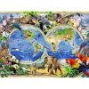 Wooden City Houten Puzzels^Puzzel Hout Animal Kingdom Map 1010pcs