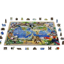 Wooden City Houten Puzzels^Puzzel Hout Animal Kingdom Map 1010pcs