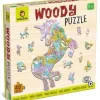 Woody Houten Puzzels^Houten Puzzel Speelset Unicorn