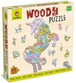 Woody Houten Puzzels^Houten Puzzel Speelset Unicorn