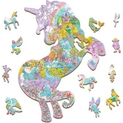 Woody Houten Puzzels^Houten Puzzel Speelset Unicorn