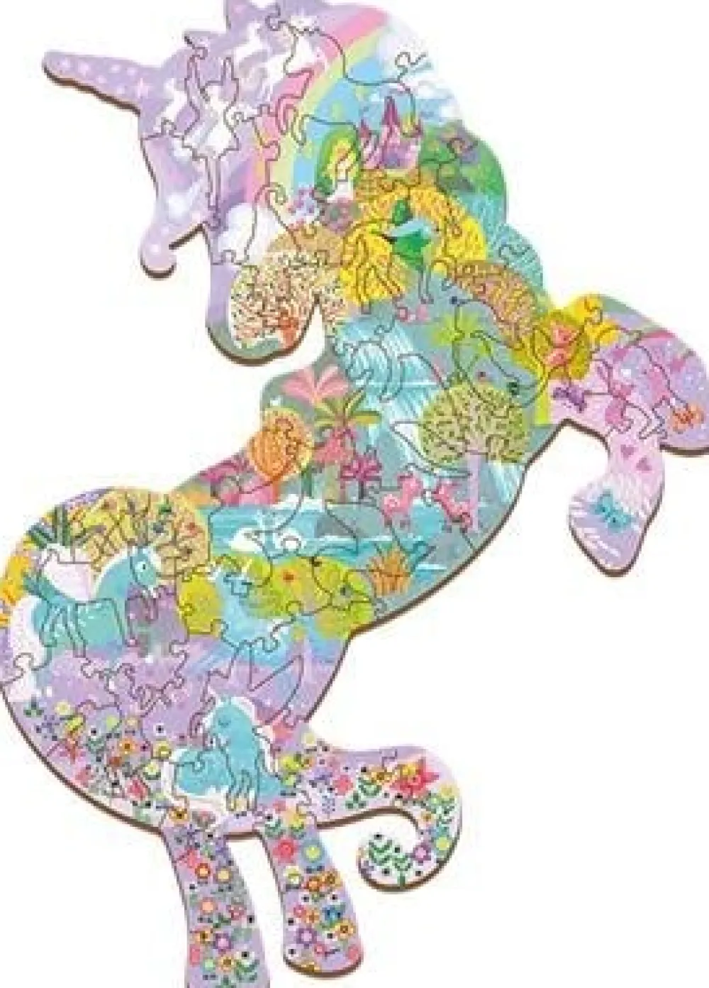 Woody Houten Puzzels^Houten Puzzel Speelset Unicorn
