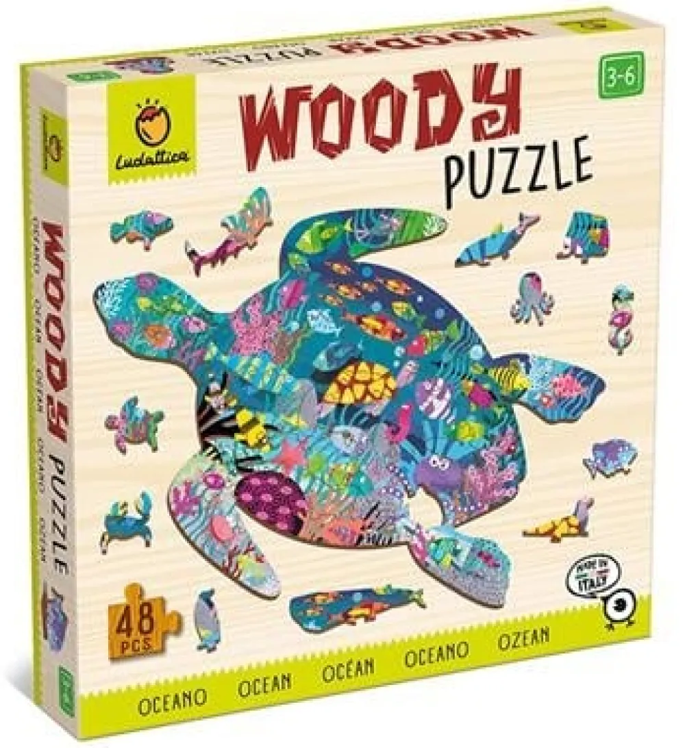 Woody Houten Puzzels^Houten Puzzel Speelset Oceaan