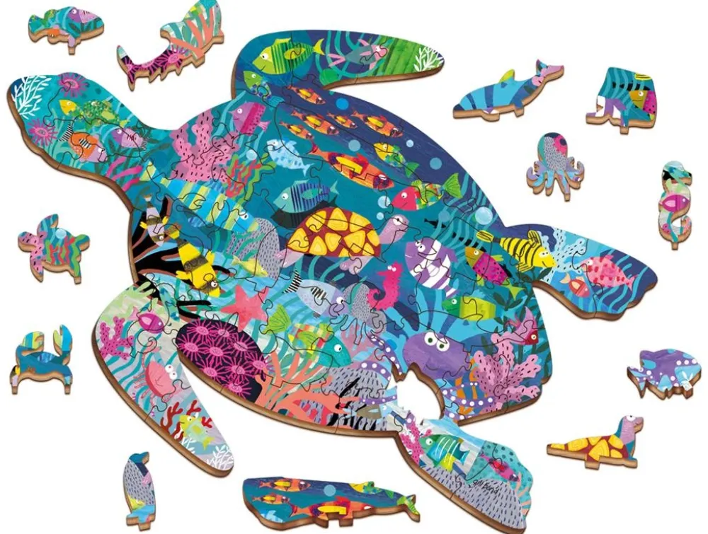 Woody Houten Puzzels^Houten Puzzel Speelset Oceaan