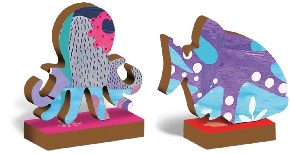 Woody Houten Puzzels^Houten Puzzel Speelset Oceaan