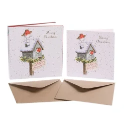 Wrendale Designs Wenskaarten^Kerstkaarten Please Stop Here Set 8-delig