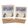 Wrendale Designs Wenskaarten^Kerstkaarten Joy to the world (Christmas Window) Set 8-delig