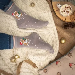 Wrendale Designs Kerstcadeautjes^Kerstsokken Muis Christmouse Grijs