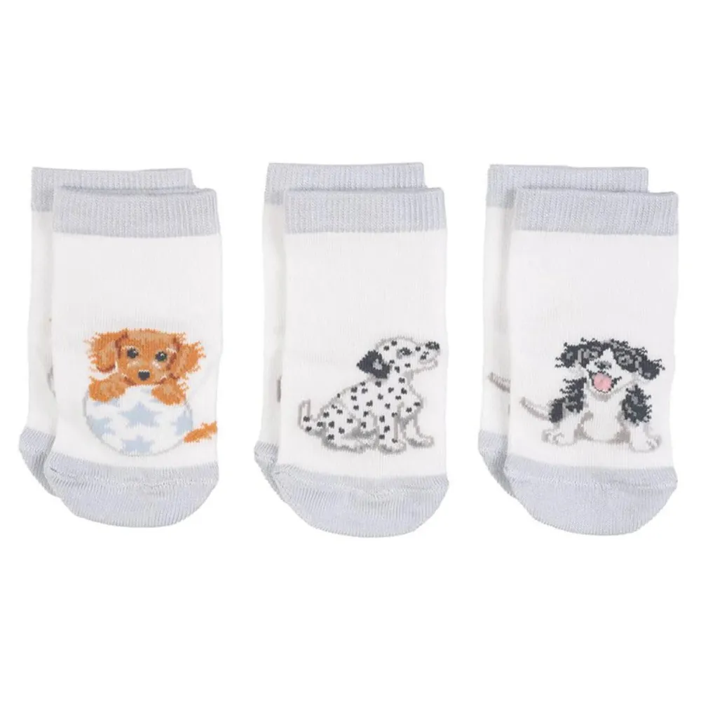 Wrendale Designs Kinderkleding|Kraamcadeaus^Little Paws Baby Socks Set - 0-6 Months