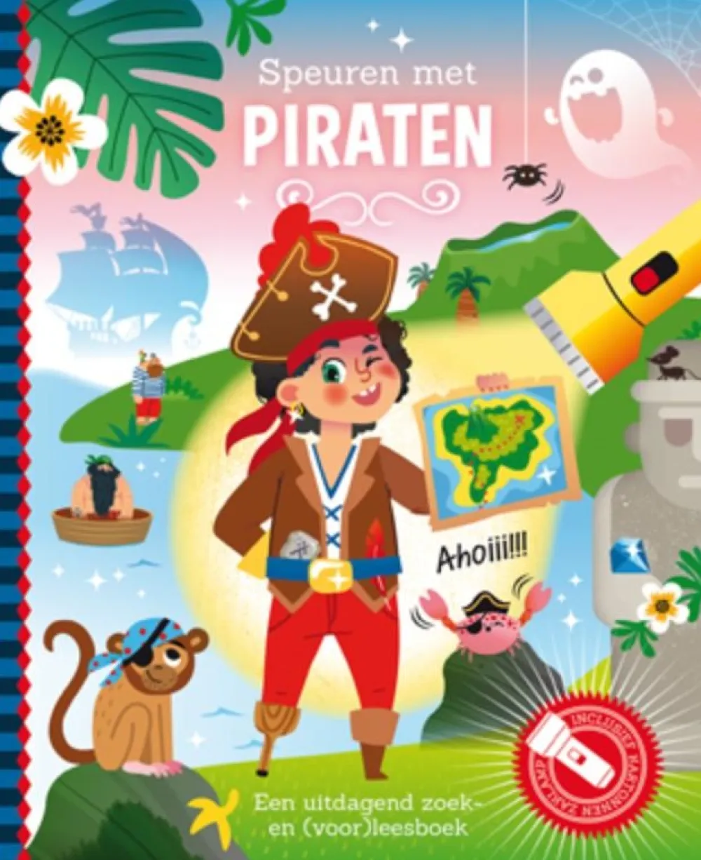 De Lantaarn Bekijk Alles^Zaklampboek Speuren met piraten