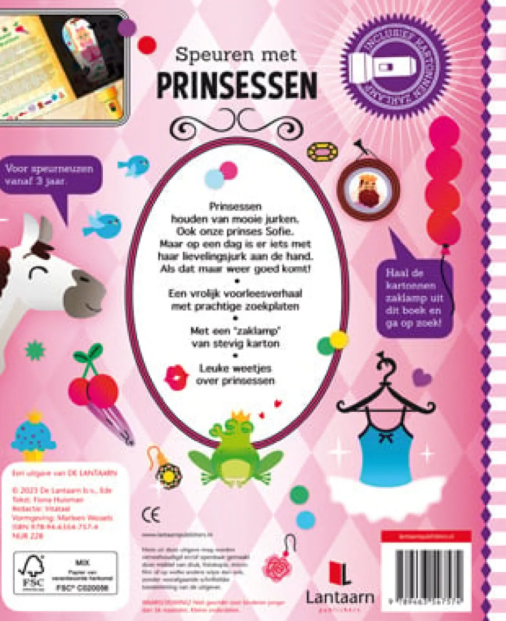 De Lantaarn Bekijk Alles^Zaklampboek Speuren met prinsessen