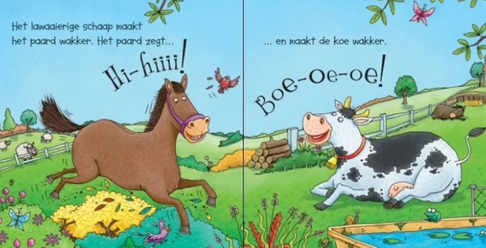 Uitgeverij Usborne Geluidenboeken|Bekijk Alles^Zo klinkt een boerderij